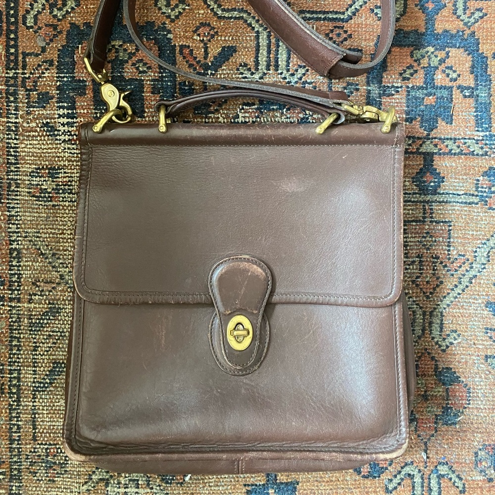Vintage Coach Station Bag Sark Brown Crossbody